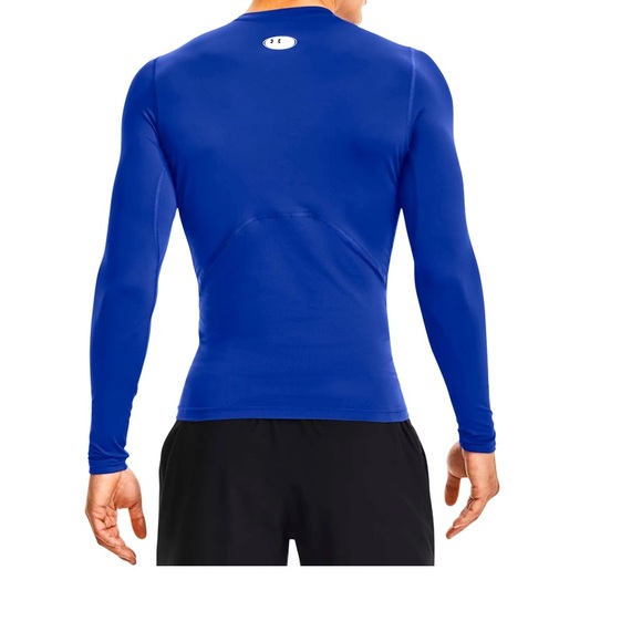 Under Armour Men's Armour HeatGear Compression Long-Sleeve T-Shirt , Royal Blue - Picture 4 of 11